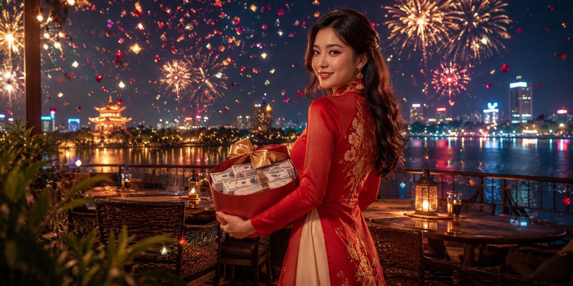 Người phụ nữ Việt Nam mặc áo dài truyền thống tại sự kiện VIP Hà Nội
